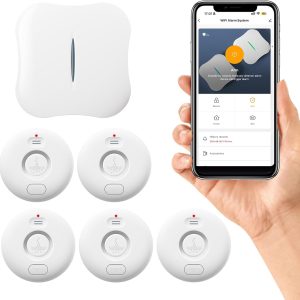 WiFi Water Leak Detector for Home 5pack, 120dB Adjustable Alarm, Smart Water Sensor Alarm, Wireless Water Leak Alert with App Notification, 5 Sensors & 1 Gateway for Bathroom,Laundry,Kitchen